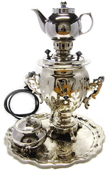 銀色サモワール4点セット