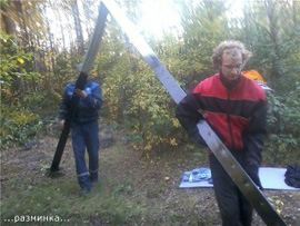 慰霊碑設置作業