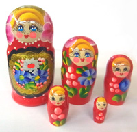 マトリョーシカ5個組（ピンク）