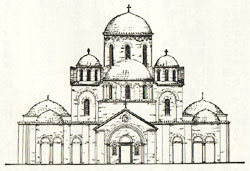 十分の一税教会の復元図