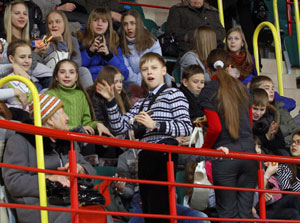 サランスクのフィギュアスケート会場内